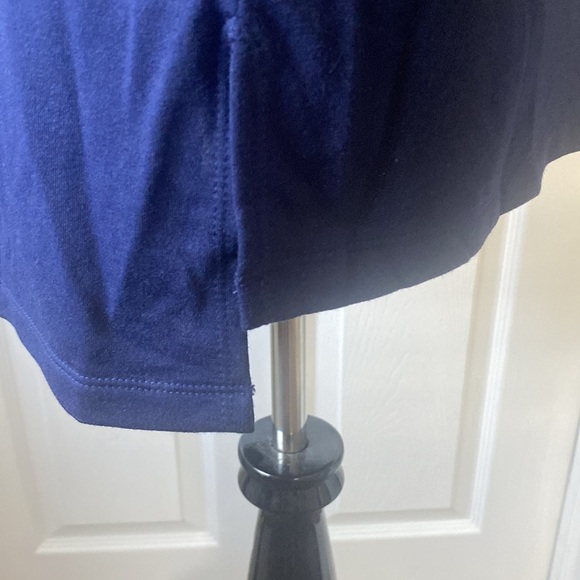 Max Studio Weekend Women’s Shirt Navy Blue White Stripes Shortsleeve Sz L NWT - Picture 5 of 8